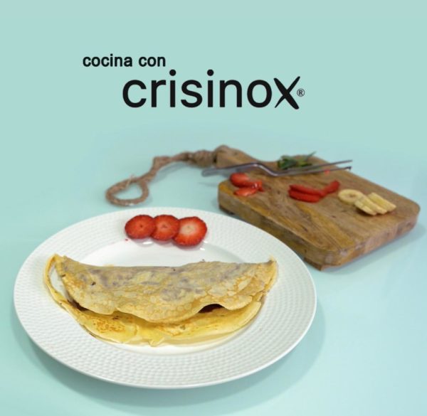 COCINA CON CRISINOX: Crepes de chocolate, fresas y plátano